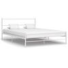 vidaXL S&auml;ngram utan madrass vit metall 120x200 cm