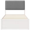 vidaXL Sängram med Klädd Huvudgavel Ljusgrå 90 x 190 cm Massiv furu