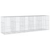 vidaXL Gabionkorg med skydd 500x100x150 cm galvaniserat j&auml;rn