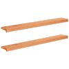 vidaXL F&ouml;nsterbr&auml;dor 2 st Lack 110 x 20 x 2 cm Massivt boktr&auml;