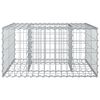 vidaXL Gabion upph&ouml;jd s&auml;ng Silver 80 x 80 x 40 cm Galvaniserat St&aring;l
