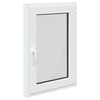 vidaXL K&auml;llarf&ouml;nster RISOR 60 x 90 cm PVC och glas Vit