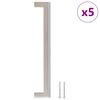 vidaXL Sk&aring;phandtag 5 st silver 192 mm rostfritt st&aring;l