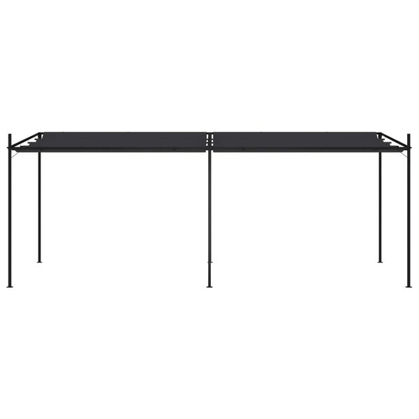vidaXL Paviljong med inf&auml;llbart tak 600x300x233 cm antracit