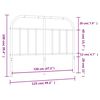 vidaXL Huvudgavel metall svart 120 cm