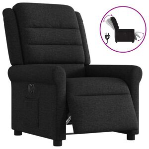 vidaXL Elektrisk reclinerf&aring;t&ouml;lj svart tyg