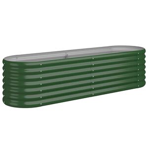 vidaXL Odlingsl&aring;da galvaniserat st&aring;l 152x40x36 cm gr&ouml;n