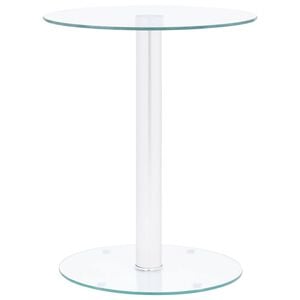 vidaXL Soffbord genomskinligt 40 cm h&auml;rdat glas