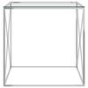 vidaXL Soffbord silver 55x55x55 cm rostfritt stål och glas