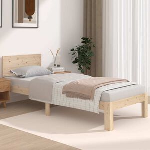 vidaXL S&auml;ngram massivt tr&auml; 75x190 cm