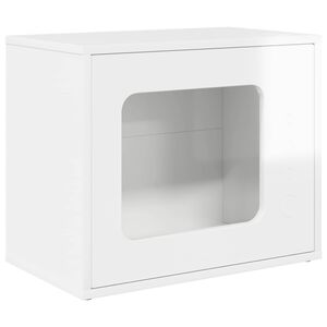 vidaXL Katt hus Glansig Vit 51 x 30 x 42,5 cm Konstruerat tr&auml;