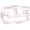 vidaXL Soffa 2 pcs M&ouml;rkgr&ouml;n 162 x 80 x 85 cm tyg