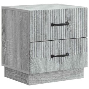 vidaXL Nattduksbord Gr&aring; sonoma-ek 43 x 34,5 x 44,5 cm Konstruerat tr&auml;