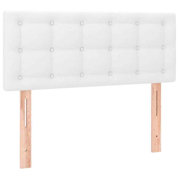 vidaXL Sänggavel vit 90x5x78/88 cm konstläder