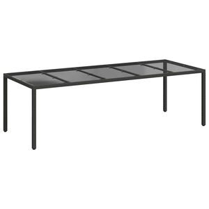 vidaXL Tr&auml;dg&aring;rdsbord Ren Svart 250 x 100 x 75 cm konstrotting