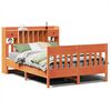 vidaXL S&auml;ngram utan madrass vaxbrun 150x200 cm massiv furu