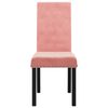 vidaXL Matstolar 4 st rosa sammet