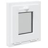 vidaXL K&auml;llarf&ouml;nster inre f&auml;rg vit RISOR 40 x 45 cm PVC och klart glas