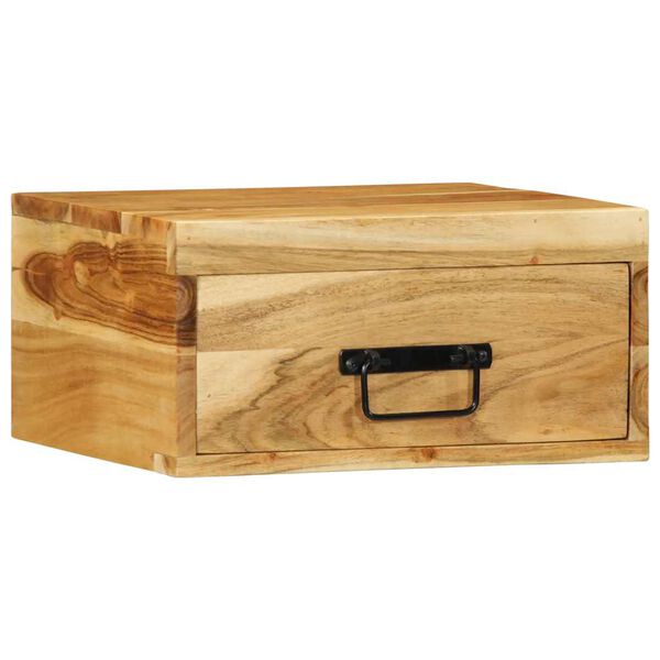 vidaXL V&auml;ggmonterade s&auml;ngbord 2 st massivt akaciatr&auml;