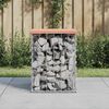 vidaXL Trädgårdsbänk gabion-design 33x31x42 cm massivt douglasträ