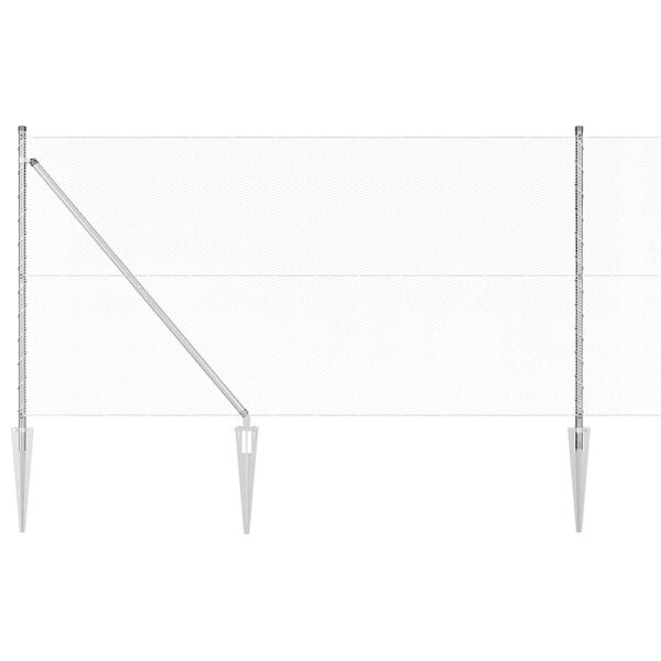 vidaXL St&auml;ngselstolpe Silver 100 x 1 m (13 mm n&auml;t) St&aring;l