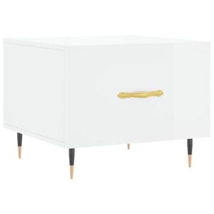 vidaXL Soffbord vit h&ouml;gglans 50x50x40 cm konstruerat tr&auml;