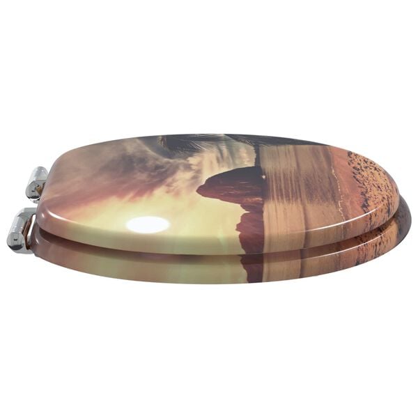 vidaXL Toalettstol 2 pcs Orange 44 x 38 cm MDF-board