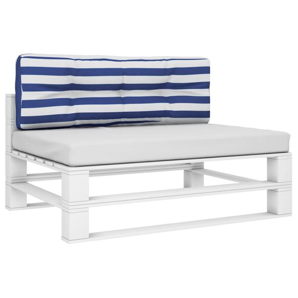 vidaXL Palldyna blå&vit randig 120x40x12 cm tyg