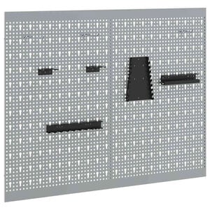 vidaXL Verktygsv&auml;ggpanel 2 st Gr&aring; 100 x 1 x 80 cm