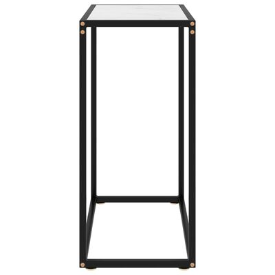 vidaXL Konsolbord vit 60x35x75 cm härdat glas