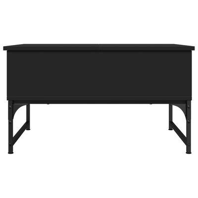 vidaXL Soffbord svart 70x50x40 cm konstruerat trä och metall