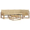 vidaXL Utomhussoffset 5 st Vit och Beige