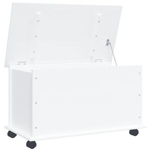 vidaXL F&ouml;rvaringskista p&aring; hjul vit ALTA 73x39,5x43 cm massiv furu