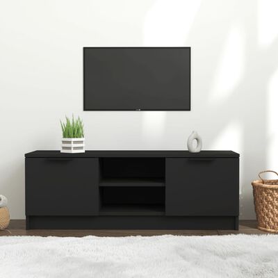 vidaXL Tv-bänk svart 102x35x36,5 cm konstruerat trä