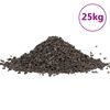 vidaXL Basaltgrus 25 kg svart 5-8 mm