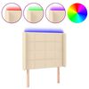 vidaXL S&auml;nggavel LED gr&auml;ddvit 83x16x118/128 cm tyg