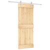 vidaXL Skjutd&ouml;rr Naturlig och vit 80 x 210 cm Massiv furutr&auml;d&ouml;rr