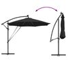 vidaXL Cantilever bananparasol Svart 294 x 294 x 248 cm