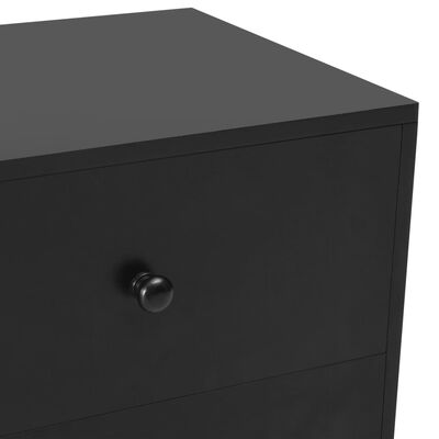 vidaXL Sängbord 2 st svart 40x30x50 cm massiv furu