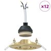 vidaXL Spotlight 12 pcs Guld 9 x 9 x 2.5 cm Metall