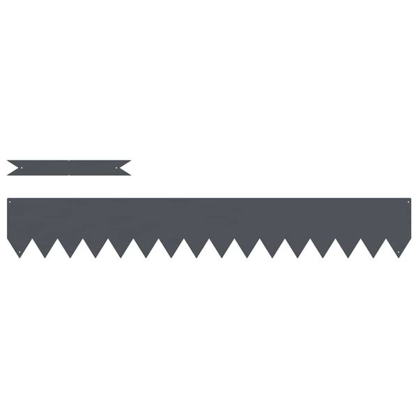 vidaXL Kant f&ouml;r gr&auml;smatta 30 pcs Antracit 100 x 0,05 x 20 cm