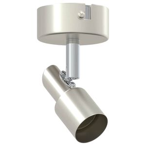 vidaXL Takspotlight med str&aring;lkastare Nickel 8 x 8 x 10,5 cm St&aring;l