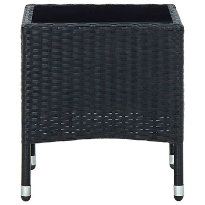 vidaXL Trädgårdsbord svart 40x40x45 cm konstrotting