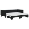 vidaXL Dagb&auml;dd utdragbar med madrasser svart 90x190 cm sammet