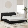 vidaXL Bed Frame with LED without Mattress Black 180x200 cm Velvet
