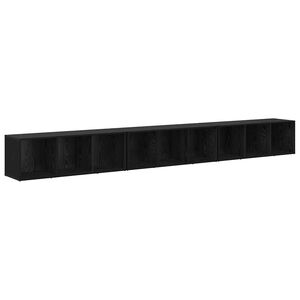 vidaXL TV-b&auml;nkset 3 pcs Svart Ek 37 x 35 x 107 cm Konstruerat tr&auml;