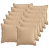 vidaXL Kudd&ouml;verdrag 12 st HOUTEN Gr&auml;ddvit 40 x 40 cm Faux Linne