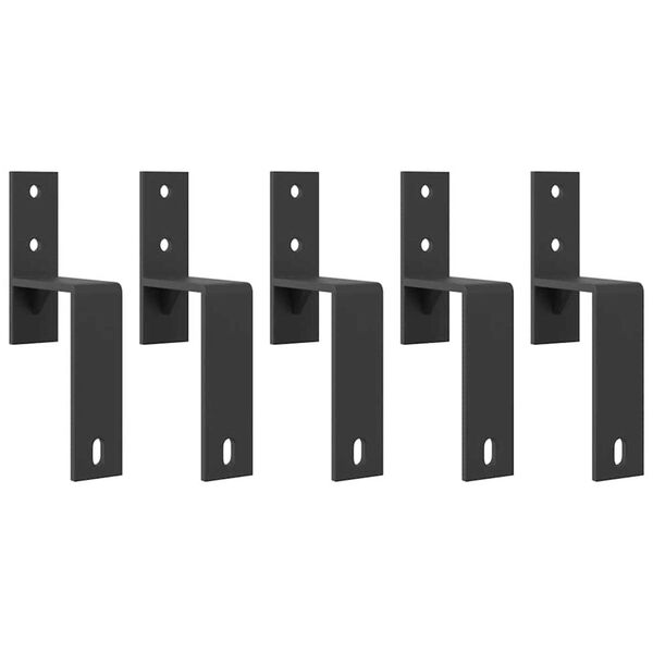 vidaXL Skjutdörrsbeslag 152,5 cm stål svart