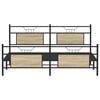 vidaXL S&auml;ngram utan madrass metall sonoma-ek 183x213 cm