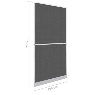 vidaXL Insektsnät med gångjärn för dörrar 100 x 215 cm